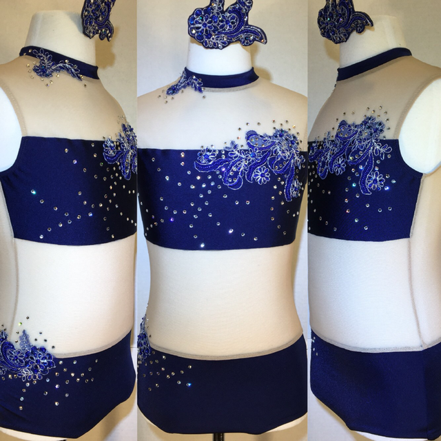 Size AXS  Navy Blue Lyrical Dance Costume – Sparkle Worldwide